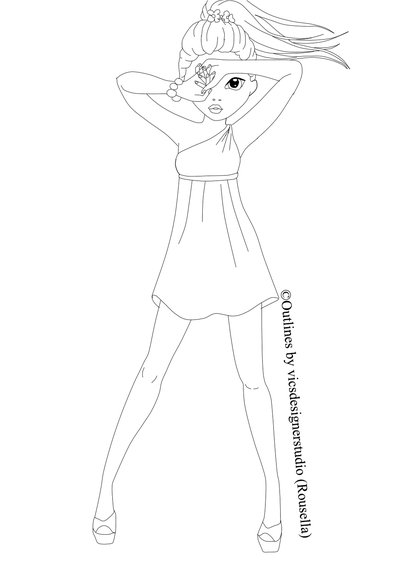 Top Model Coloring Pages at GetDrawings | Free download