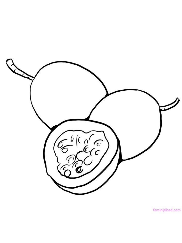 passion fruit coloring pages to print. Passion fruit is one of the many  fruits that develop in trop… | Fruit coloring pages, Fruit coloring, Coloring  pages to print