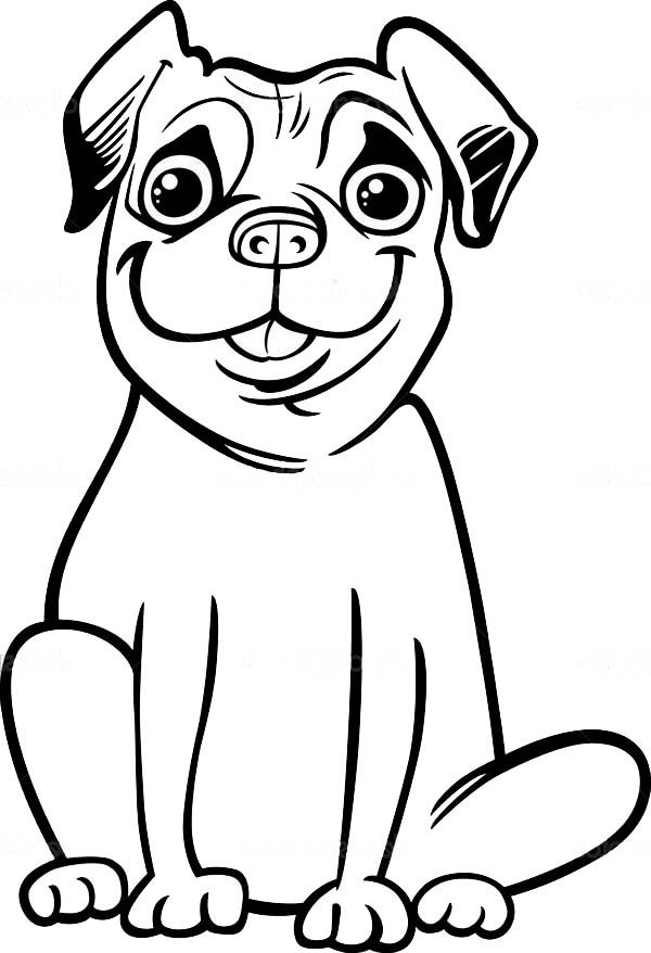 pug coloring pictures