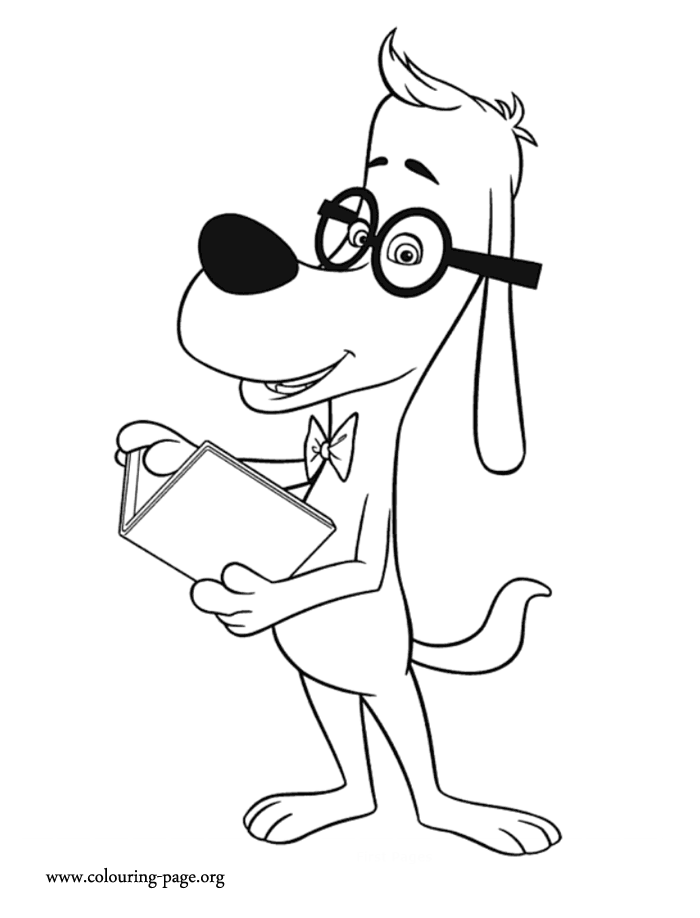 Mr. Peabody & Sherman - Mr. Peabody, a genius dog coloring page