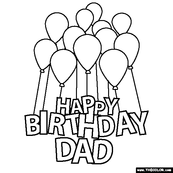Happy Birthday Daddy Printable Coloring Pages Coloring Home