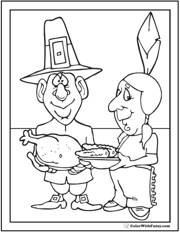 Thanksgiving Coloring Page: 68+ Customizable PDFs