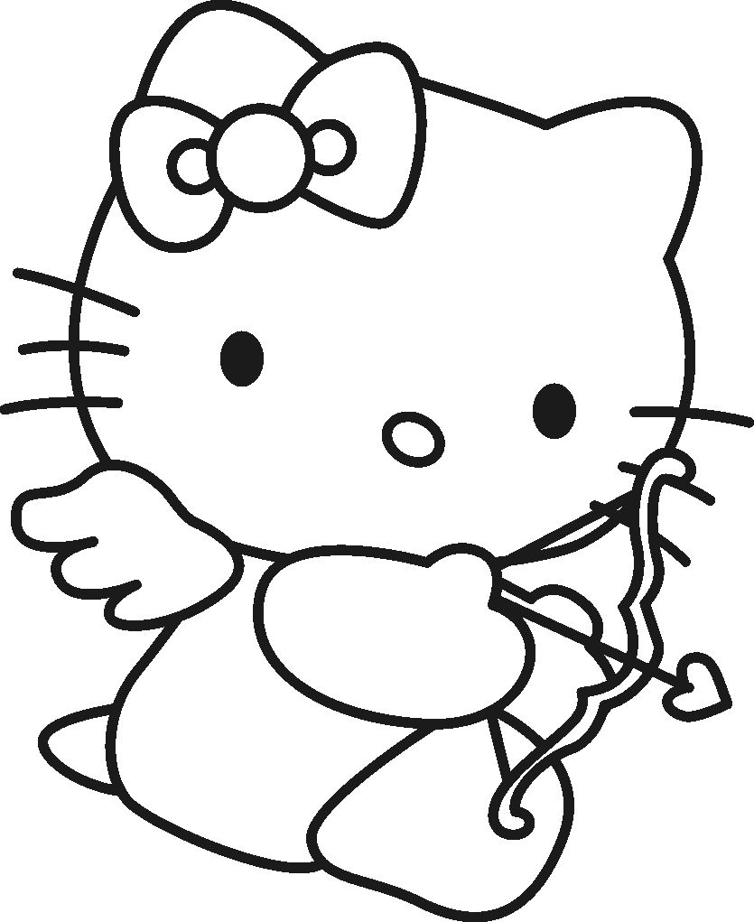 Print Hello Kitty Cupid Coloring Page Or Download Hello Kitty ...