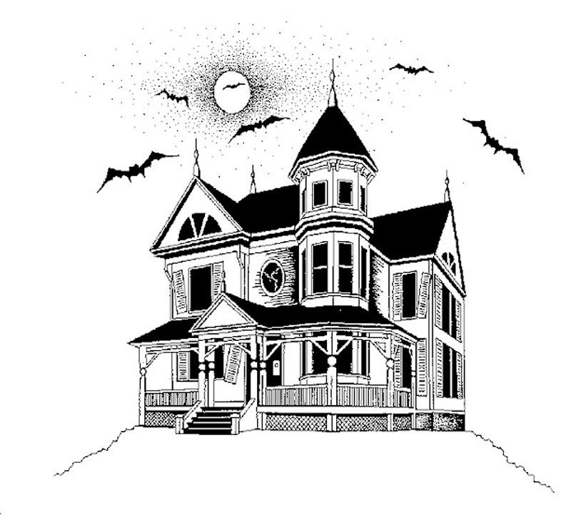 Haunted House Coloring Pages Online | Coloring pages wallpaper