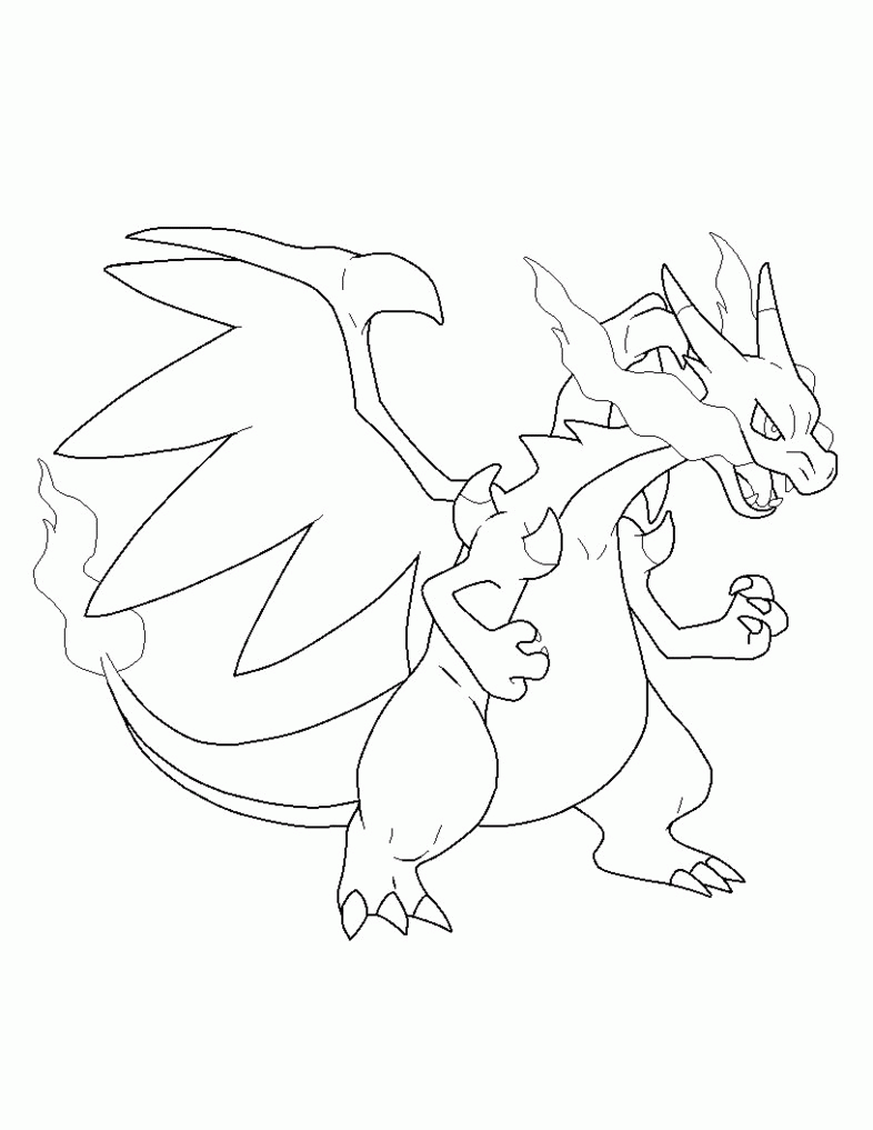 mega charizard x coloring page coloring home