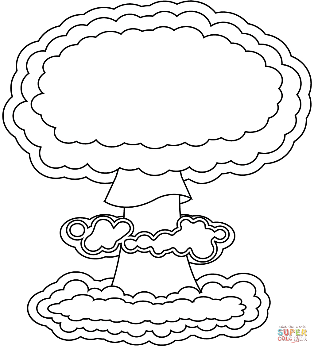 Nuclear Explosion coloring page | Free Printable Coloring Pages