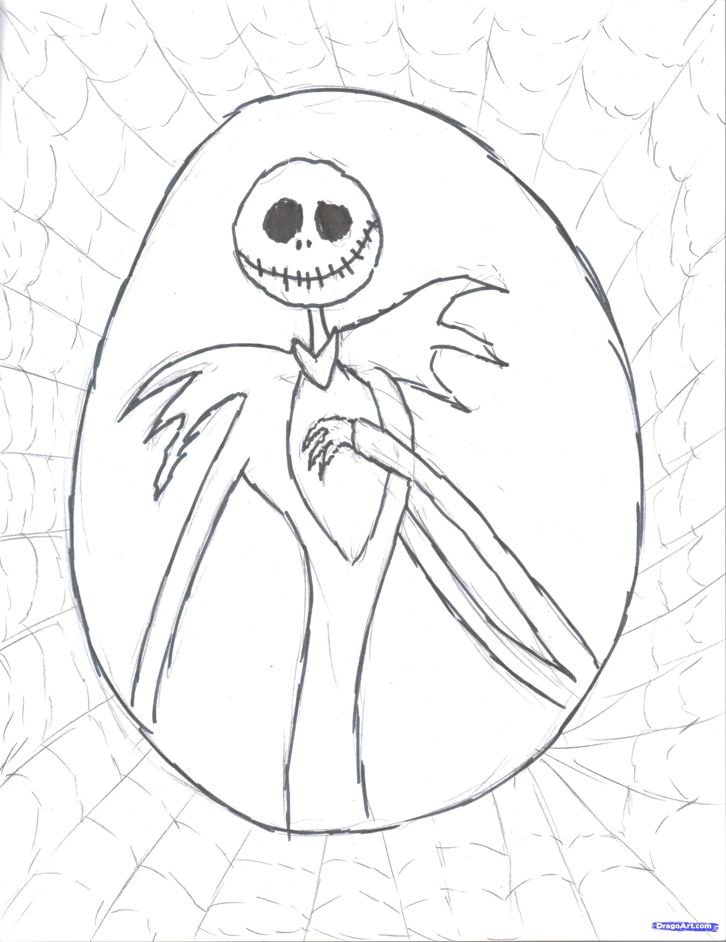 Jack Skellington Head Coloring Pages Coloring Home