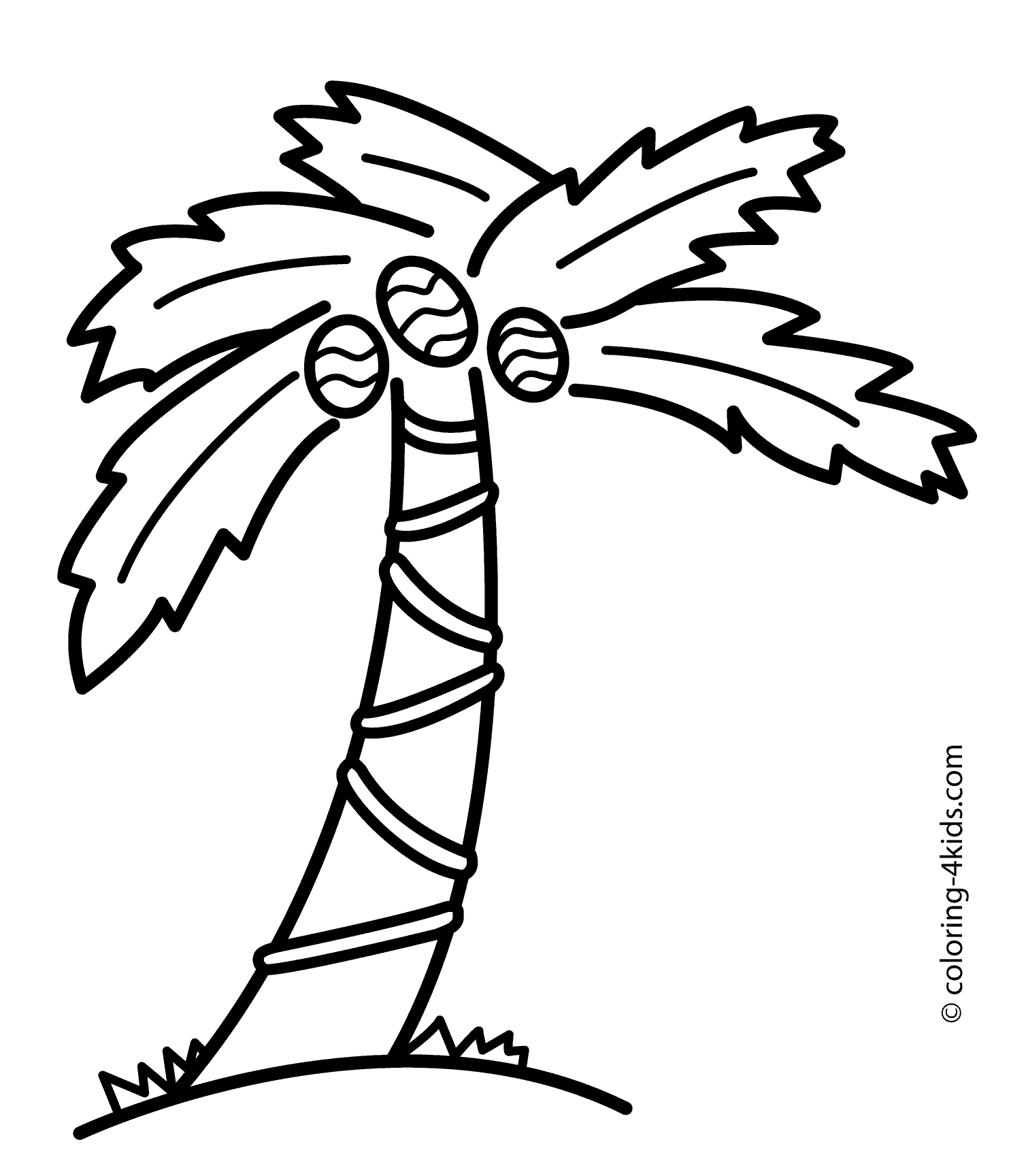 Palm Tree Coloring Pages To Print Coloring Home