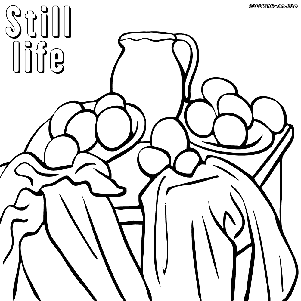 Still life coloring pages | Coloring pages to download and print