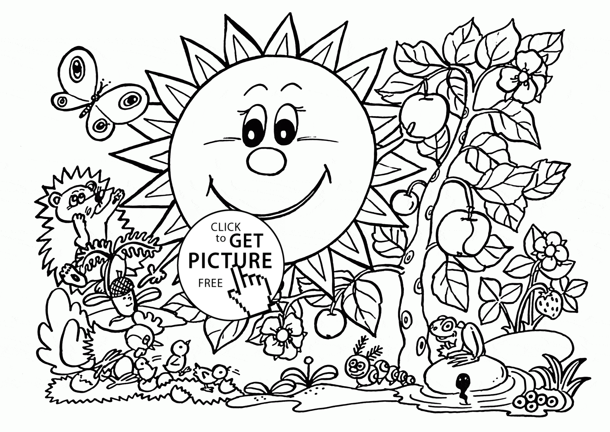 Garden Coloring Page Images For Kids   Coloring Home