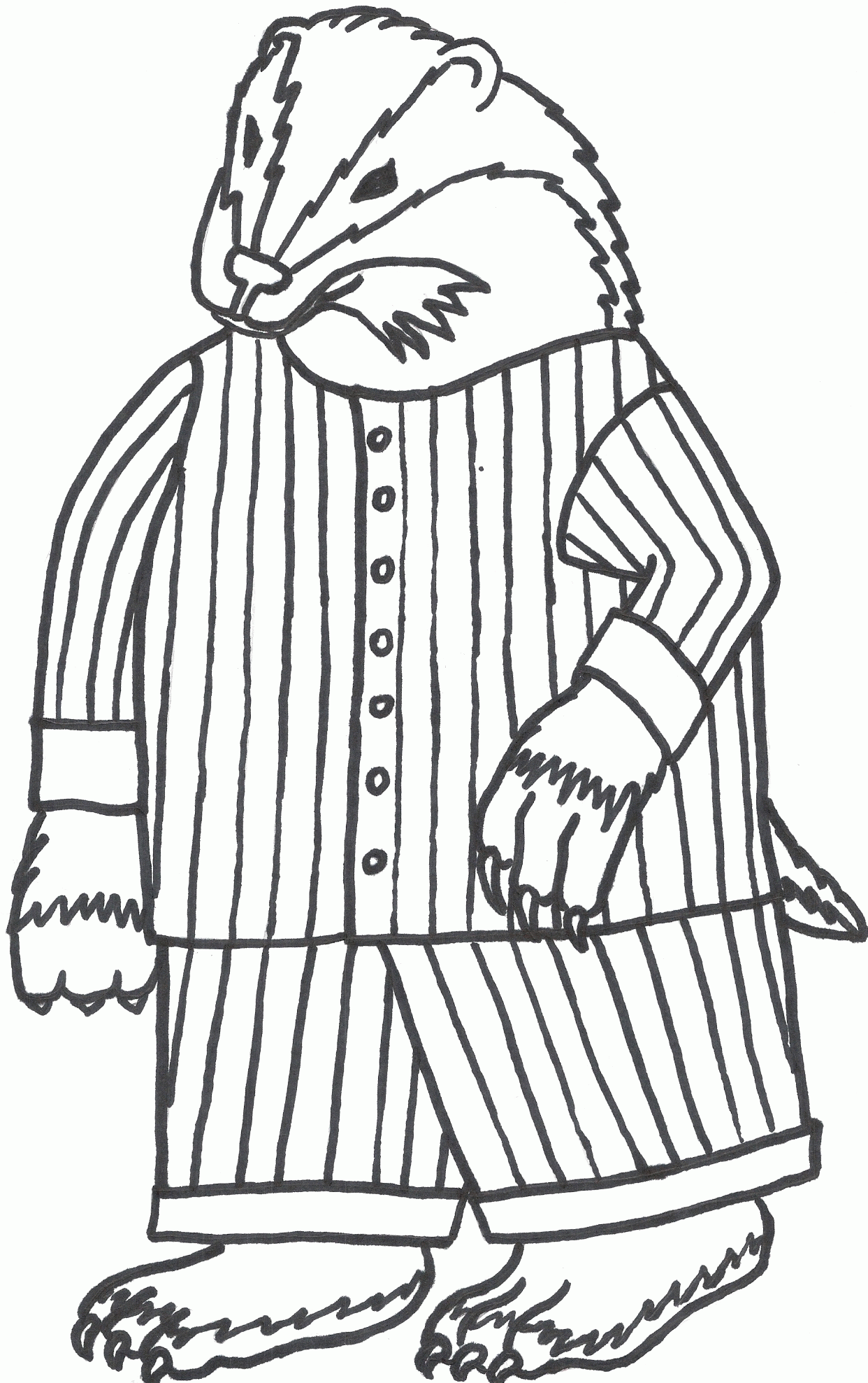 Printable Pajama Day Coloring Pages