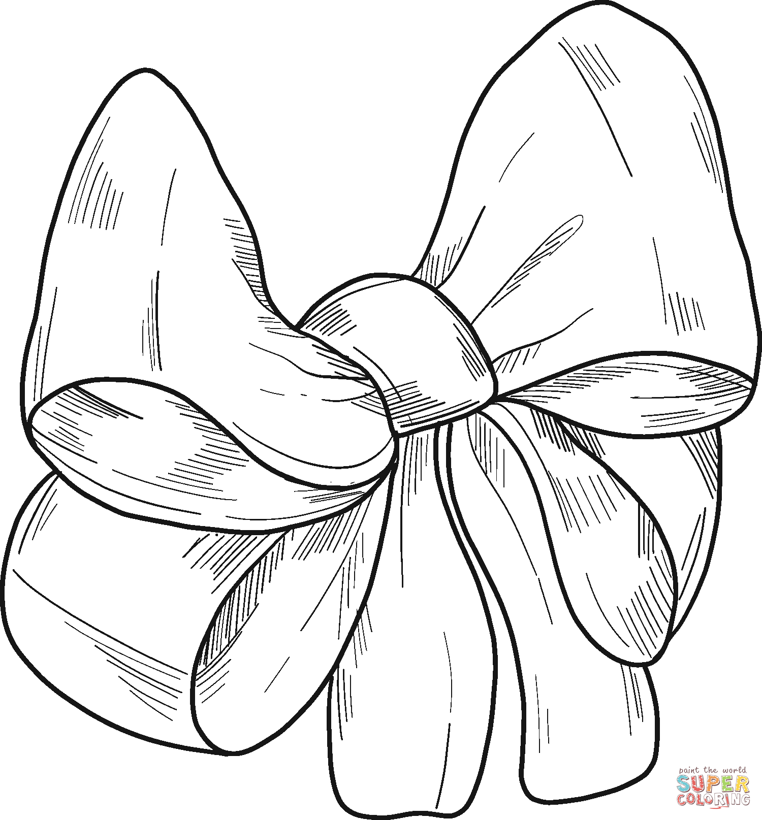 Bow coloring page | Free Printable Coloring Pages