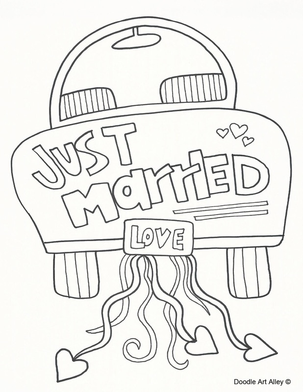 Wedding Coloring Pages - DOODLE ART ALLEY