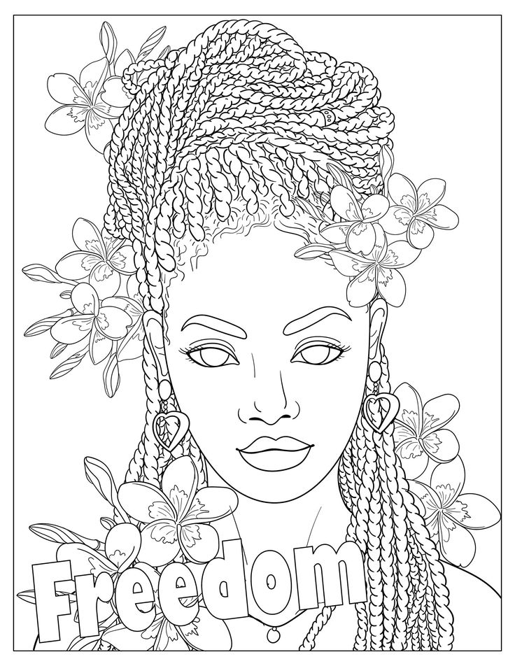 Freedom Coloring Page Black Woman Coloring Page Printable - Etsy | People coloring  pages, Detailed coloring pages, Family coloring pages