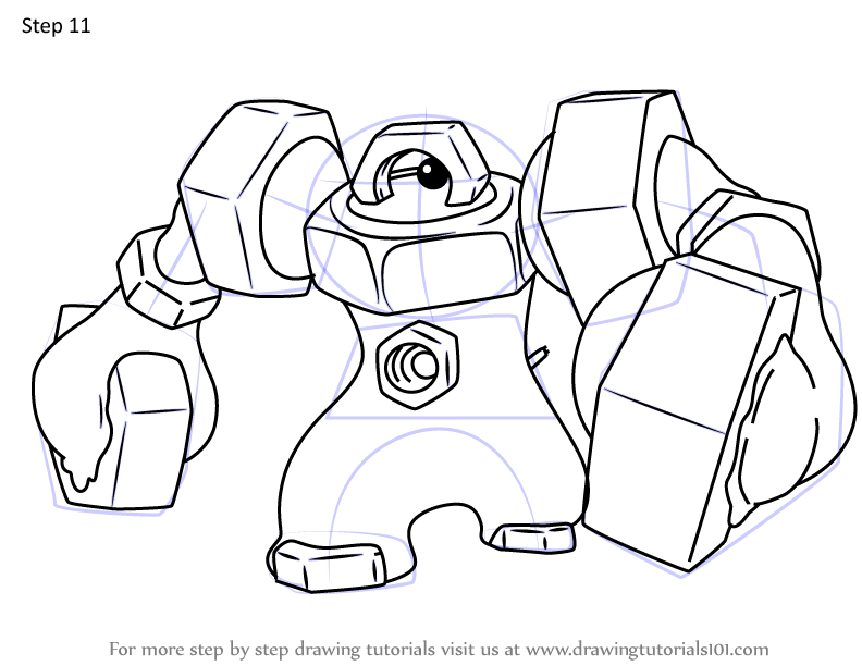 Learn How to Draw Melmetal from Pokemon (Pokemon) Step by Step : Drawing  Tutorials