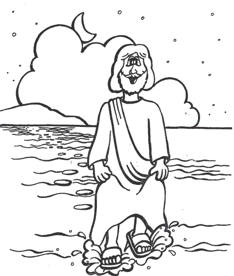 Jesus Walking On The Water Coloring Pages - Coloring Home