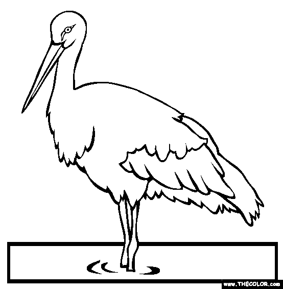 Oriental Stork Online Coloring Pagem.thecolor.com