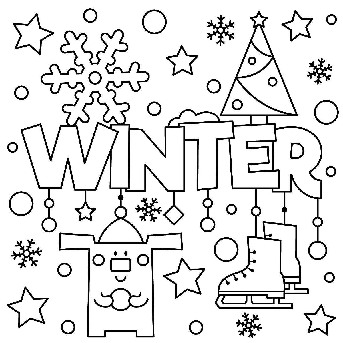 Winter Puzzle & Coloring Pages Printable Winter Themed Activity ...