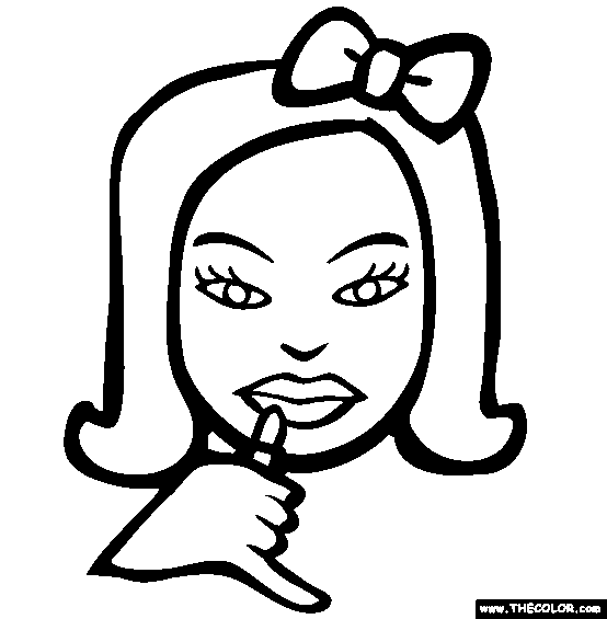 Lipstick Coloring Page | Free Lipstick Online Coloring