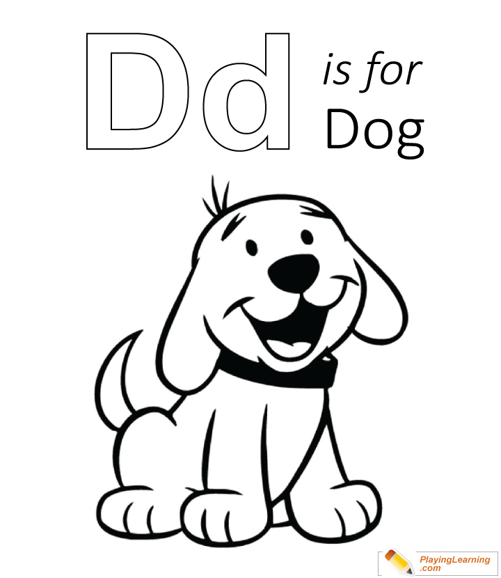 D Is For Dog Coloring Page | Free D Is For Dog Coloring Page
