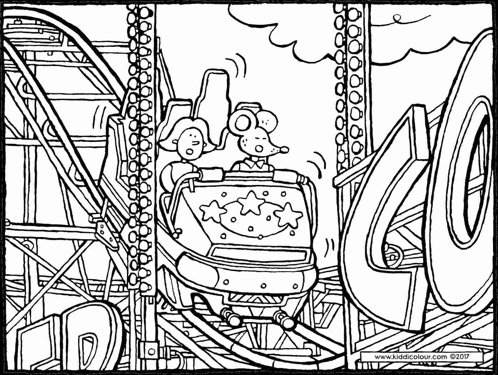 Roller Coaster Coloring Pages roller coaster coloring page roller ...