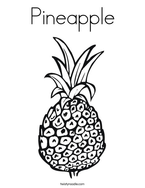 Pineapple Coloring Page - Twisty Noodle