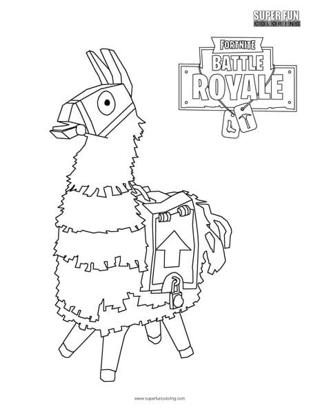 Llama Fortnite Coloring Page - Super Fun Coloring