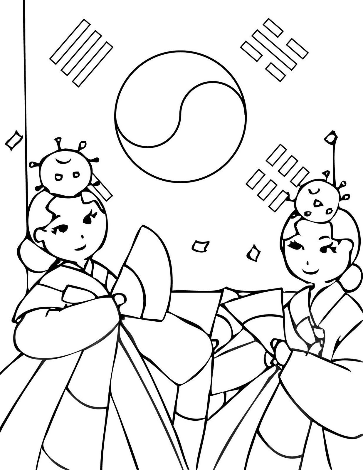 55 Best Korean Coloring Pages images in 2020 | Coloring pages ...
