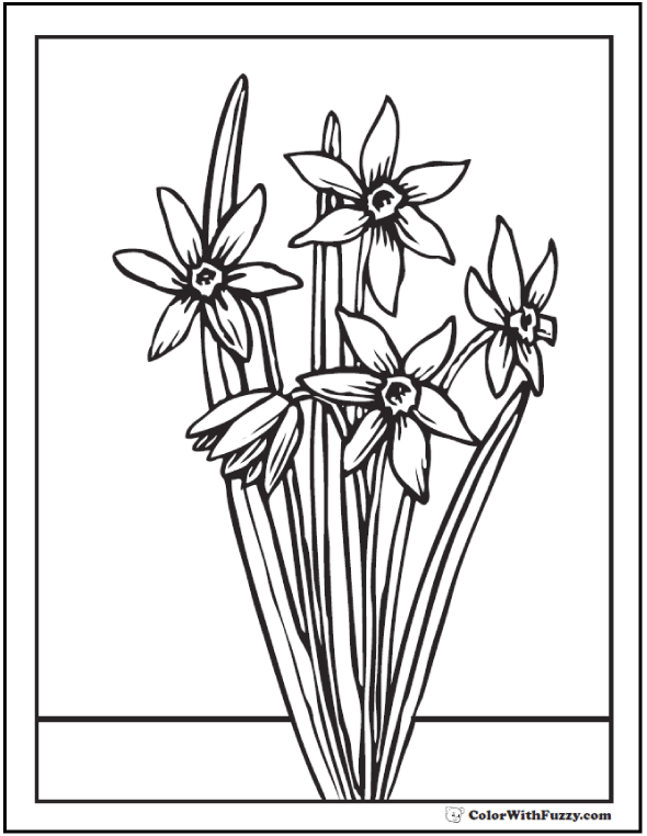 28+ Spring flowers Coloring Page ✨ Spring Digital Downloads