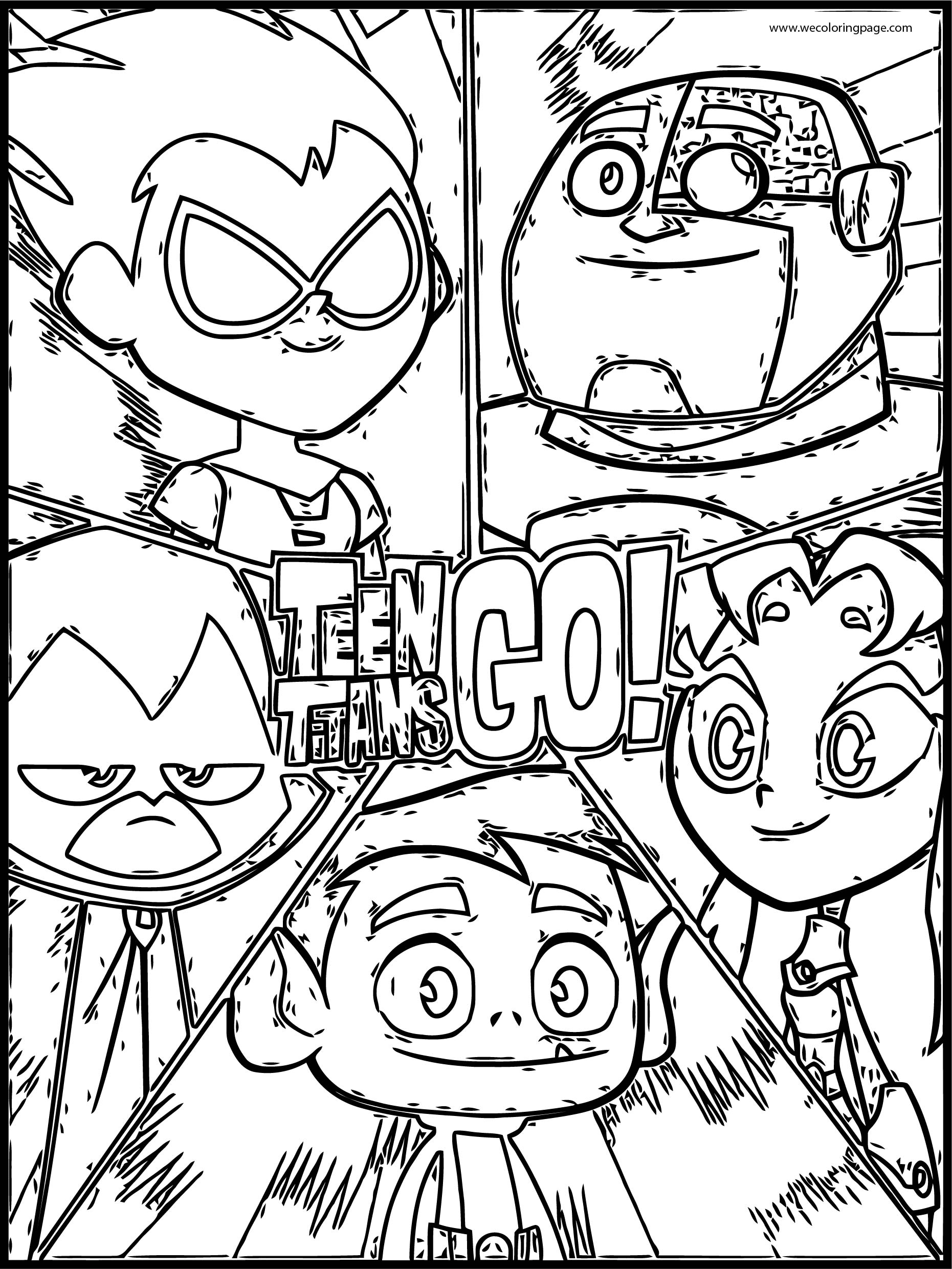 Coloring Pages : Teen Titans Go Sketch Sheet Coloring Page ...