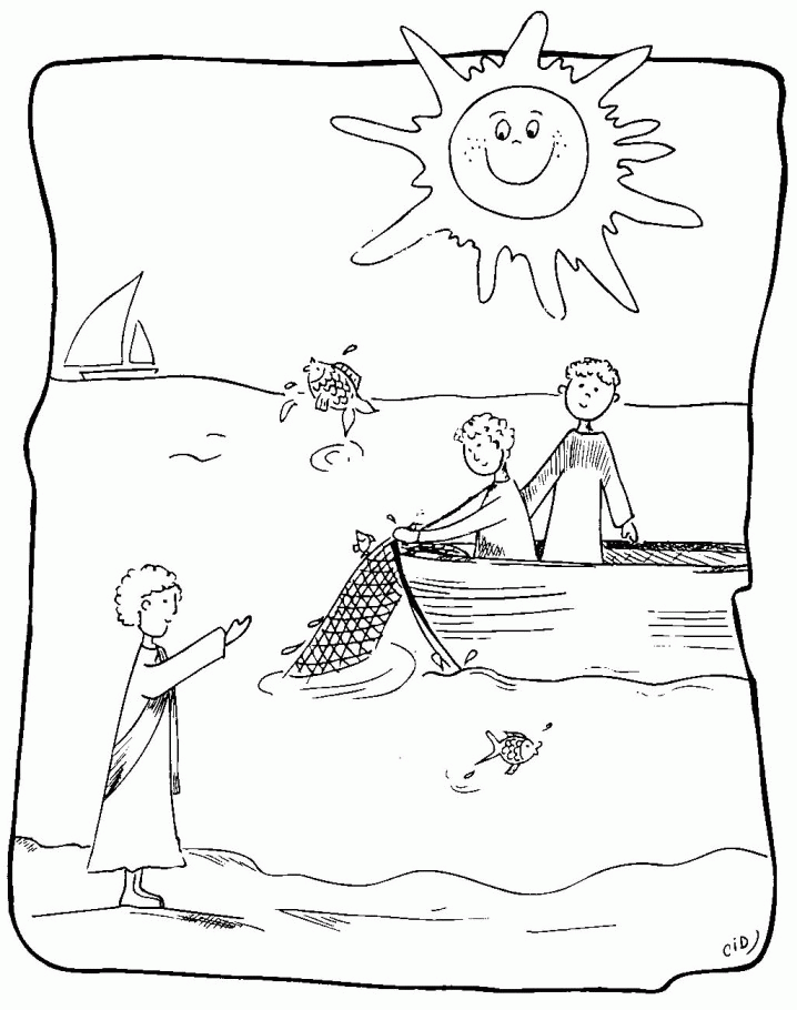 First disciples of Jesus coloring pages |Jesus Calls His ...