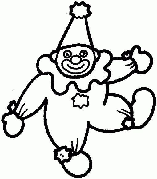Clown Coloring Page for Kids - Free Printable Picture