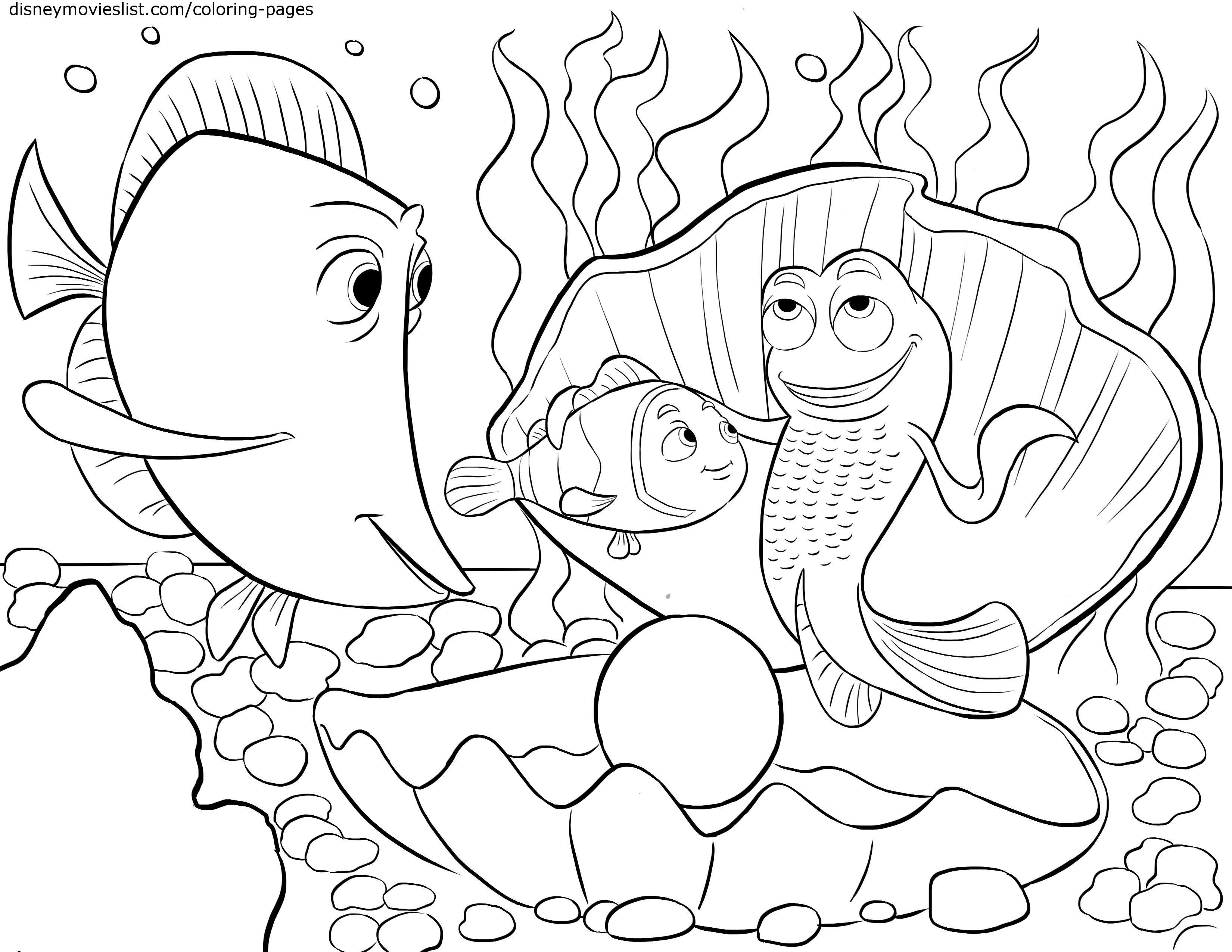 Download Disney's Finding Nemo Coloring Pages Sheet, Free Disney ...