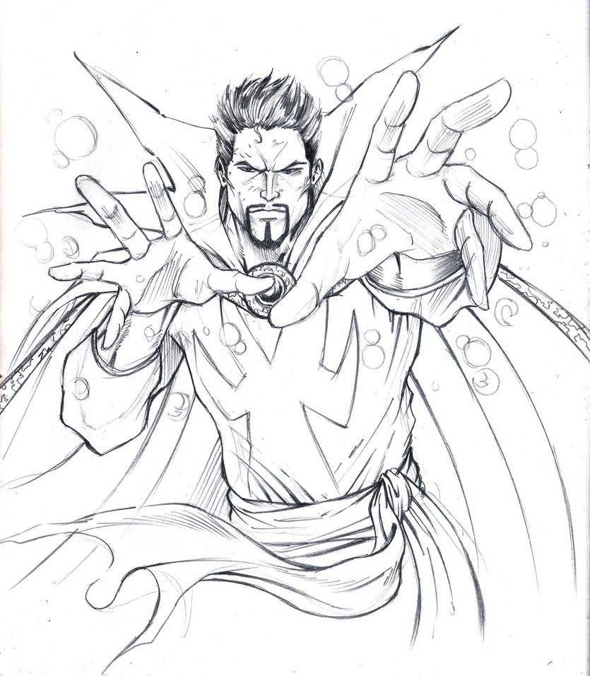 Doctor Strange Of Marvel Coloring Page - Free Printable Coloring ...