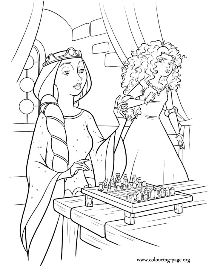 Brave - Elinor and Merida coloring page