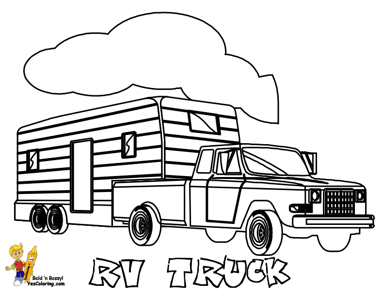 American Pickup Truck Coloring Sheet | Free | Truck | YesColoring 