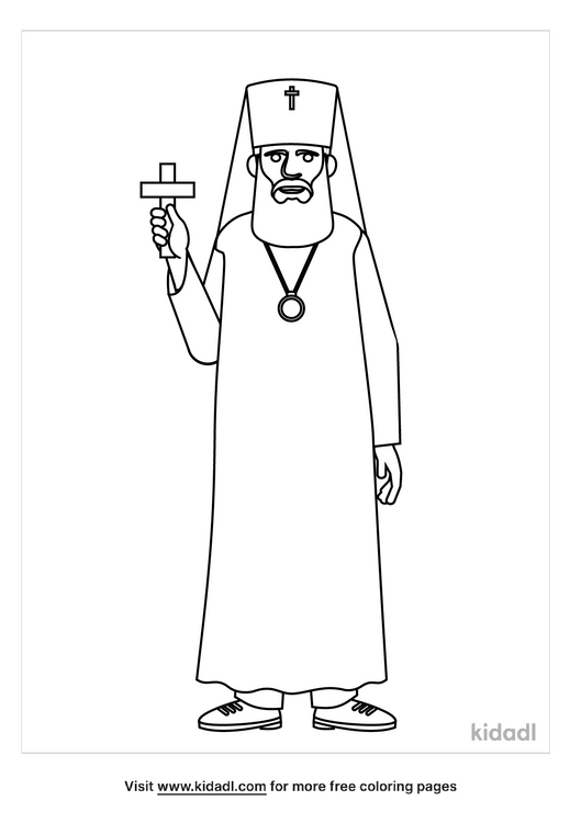 Greek Orthodox Priest Blessing Coloring Page | Free Bible Coloring Page |  Kidadl