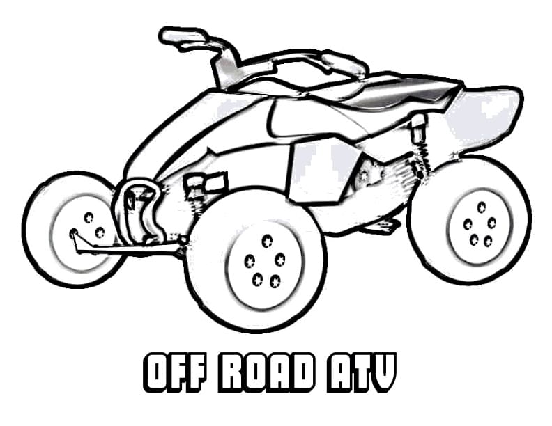 Off Road ATV Coloring Page - Free Printable Coloring Pages for Kids