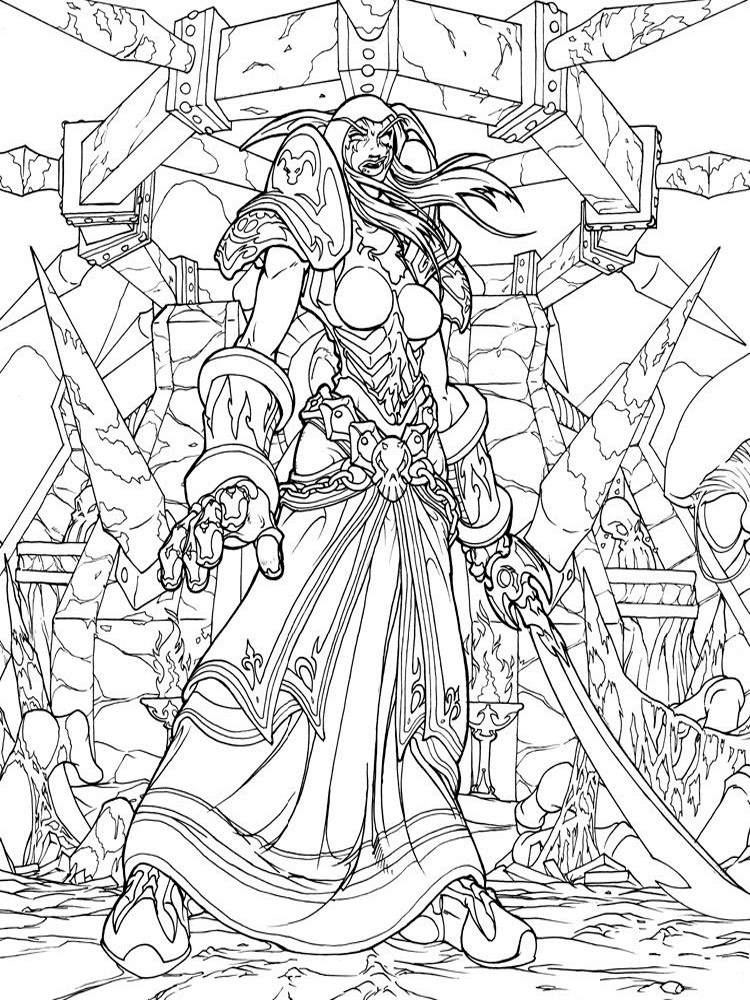 Free World of Warcraft coloring pages