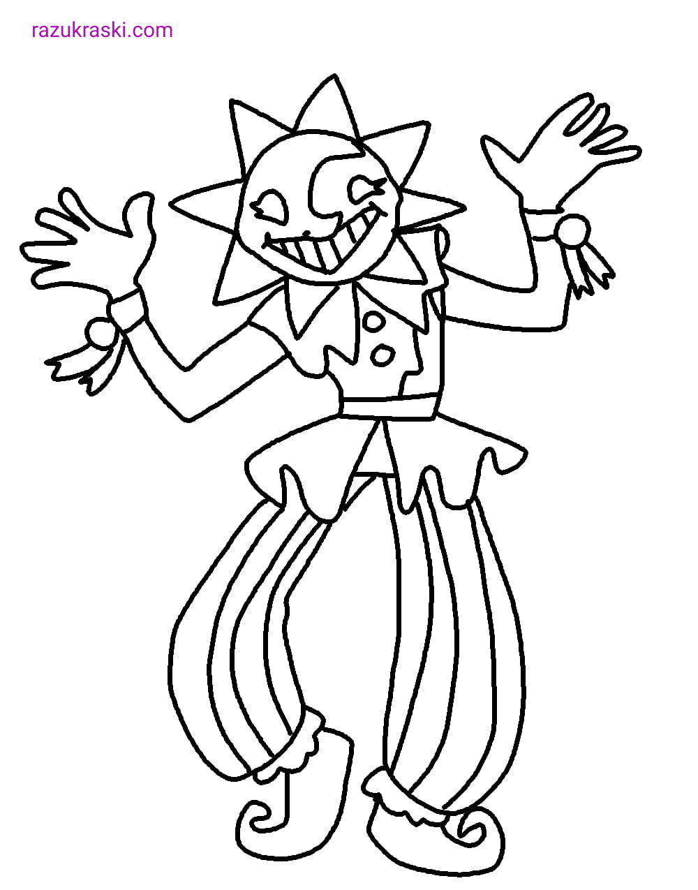 Coloring Pages FNAF 9 Sun Print Free