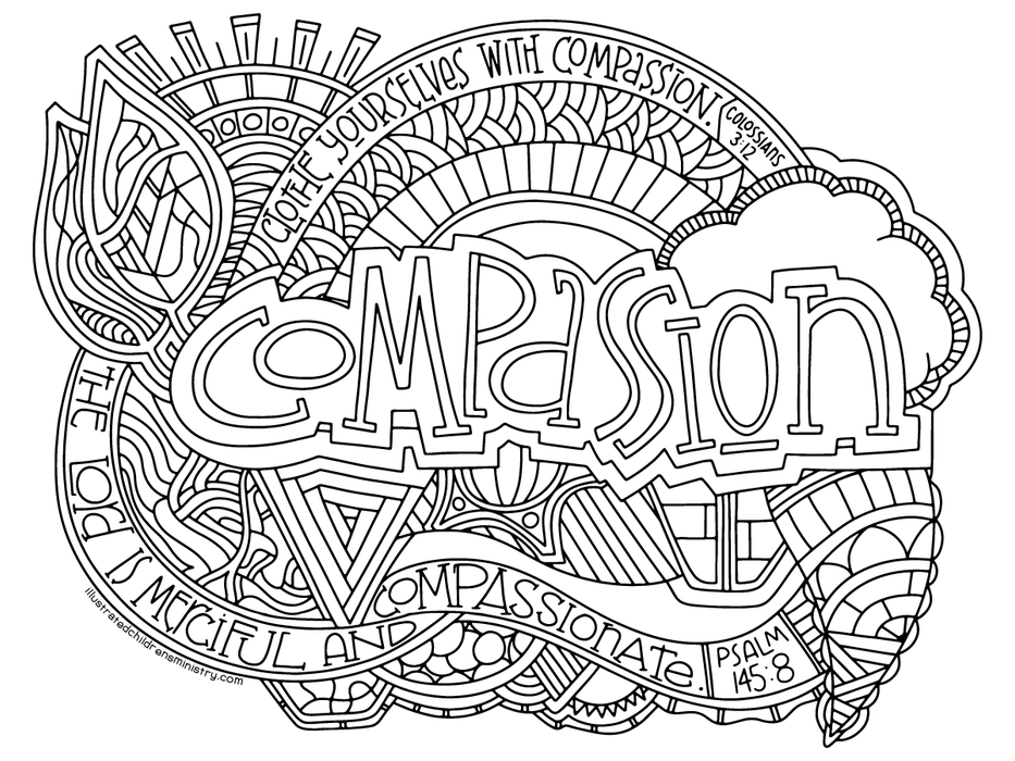 Illustrated Compassion Coloring Pages — Illustrated Ministry