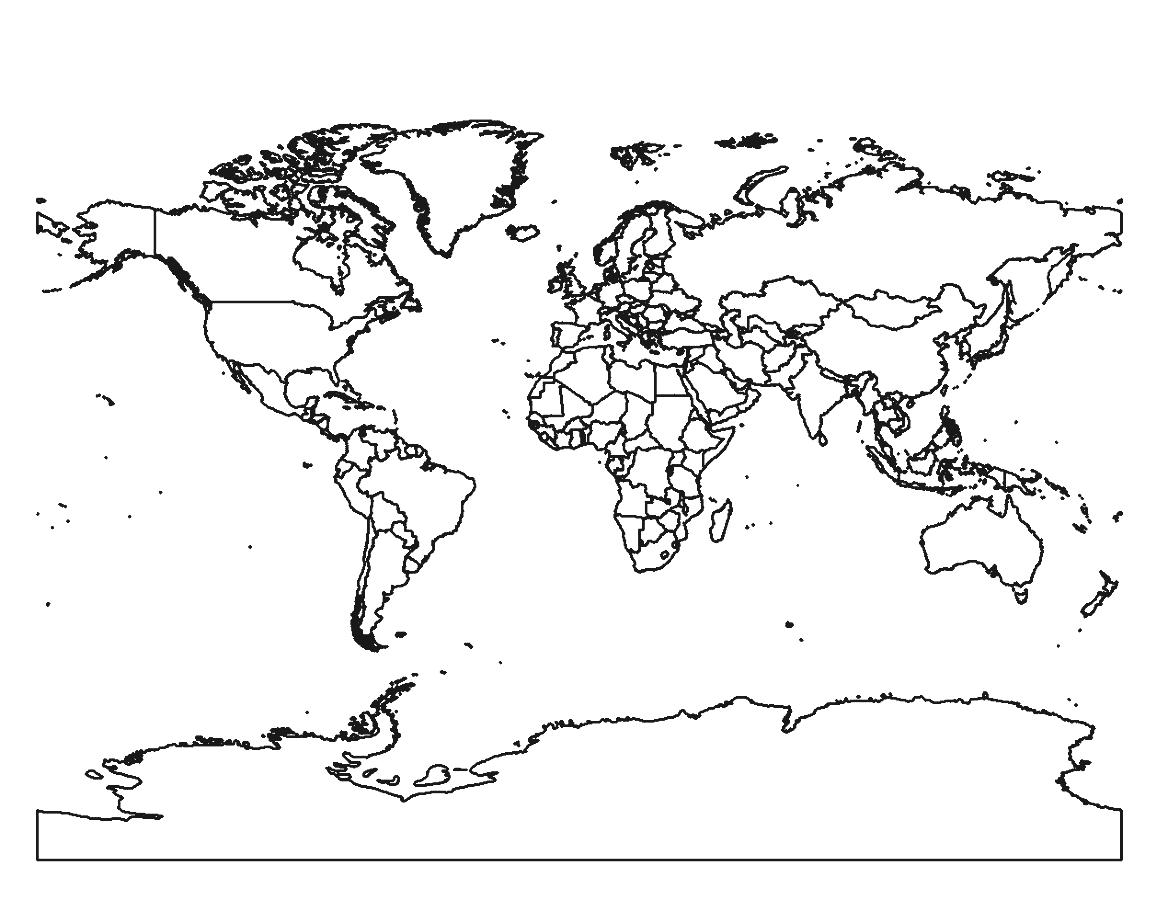 Coloring Pages Of The World Map - Coloring Home