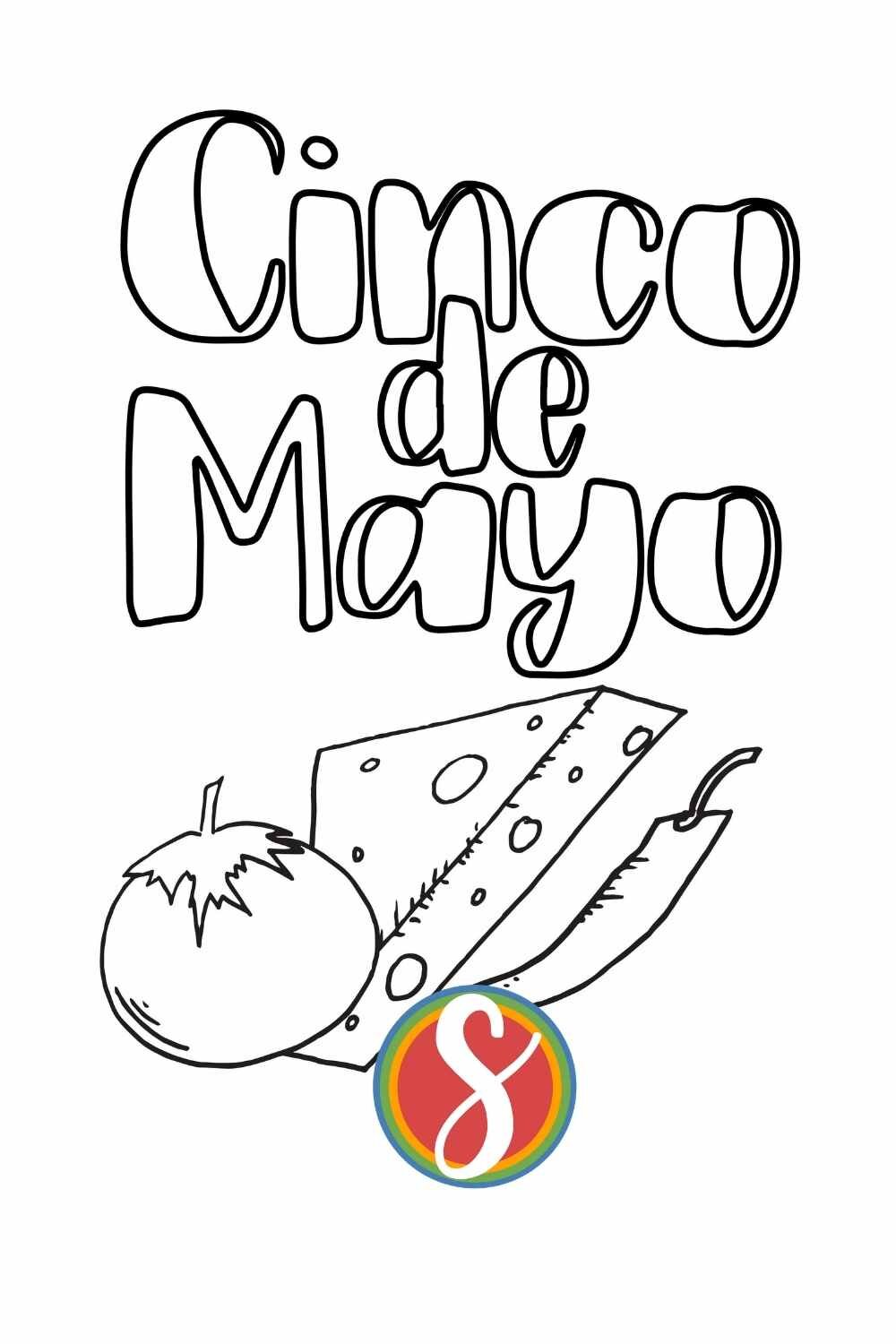 Free Cinco De Mayo Coloring Page — Stevie Doodles