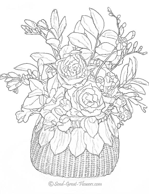 Coloring Pages For Adults Flowers - Clip Art Library