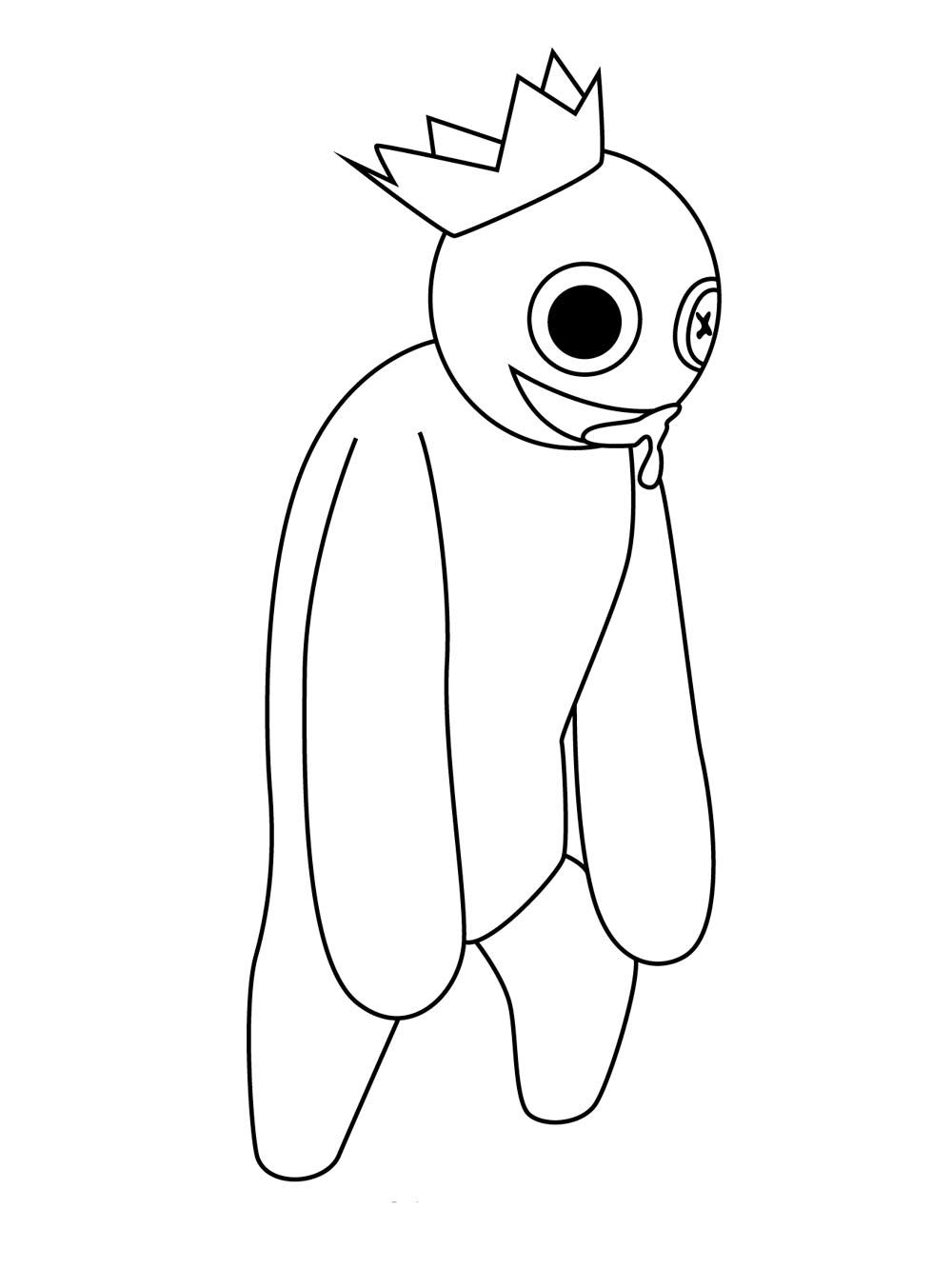 Blue Rainbow Friends Coloring Page - Coloring Home