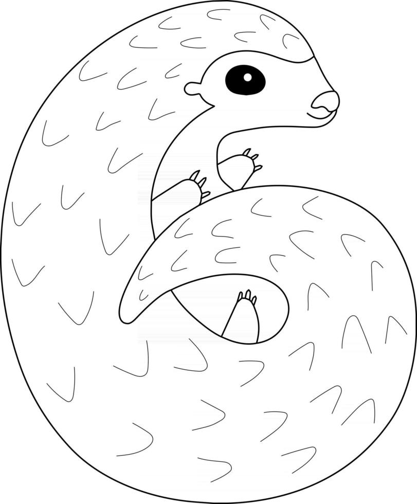 Pangolin Kids Coloring Page Great for Beginner Coloring Book 2515883 Vector  Art at Vecteezy