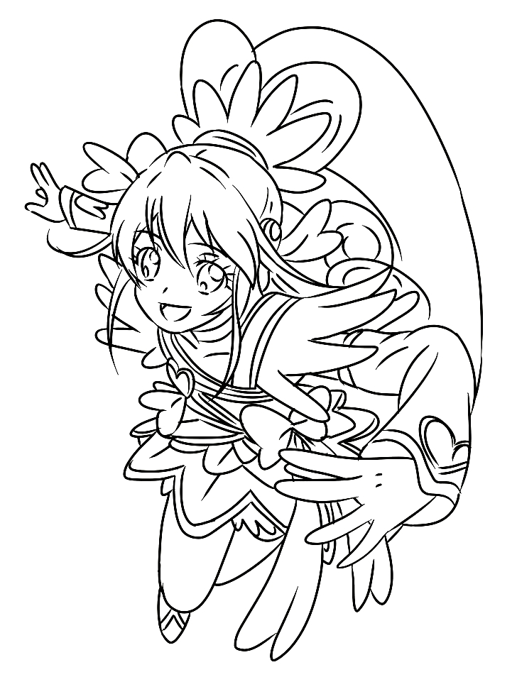 Drawing 5 from Glitter Force coloring page