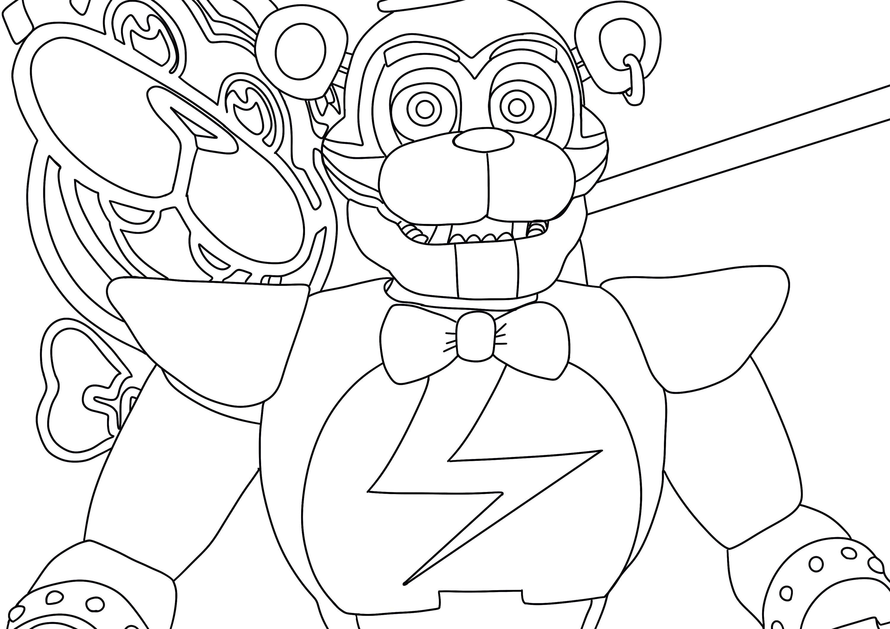 A4 Digital Downloadable Adult Colouring Page Five Nights at - Etsy
