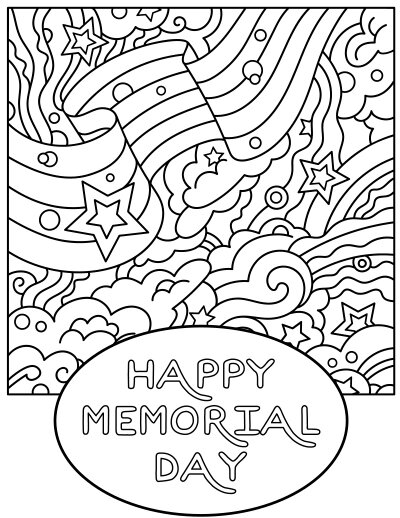 Memorial Day Coloring Pages — senior living media