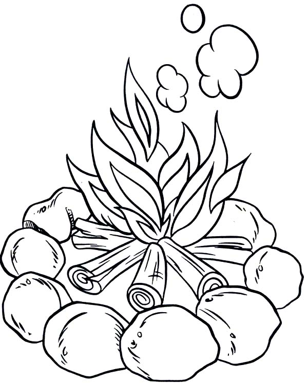Make Campfire When Camping Coloring Page : Coloring Sun in 2020 | Camping coloring  pages, Coloring pages, Free kids coloring pages